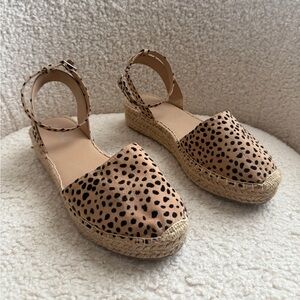 Soda Tan & Black Cheetah Print Espadrille Sandals